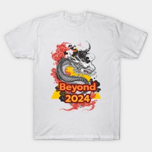 Chinese Dragon Beyond 2024: Pop Art Illustration Tee T-Shirt